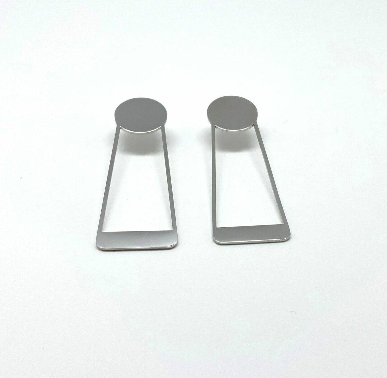 Aspect geometric drop earrings in premium stainless steel