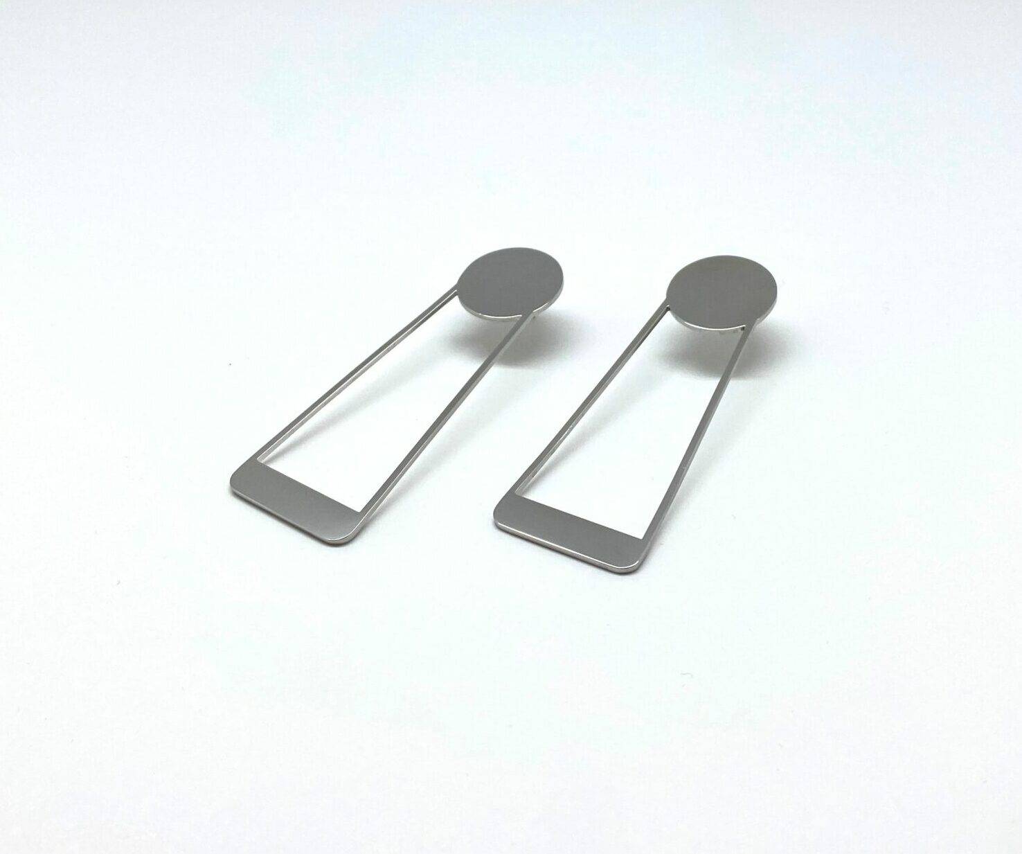 Aspect geometric drop earrings in premium stainless steel