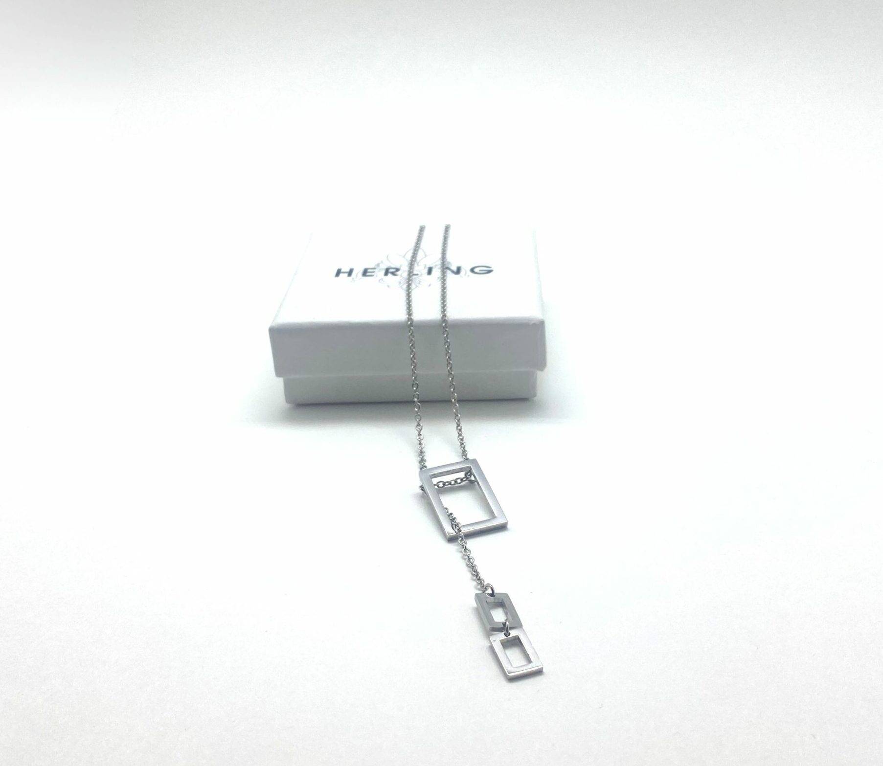 Adjustable minimalist silver necklace from HerlinG Collection