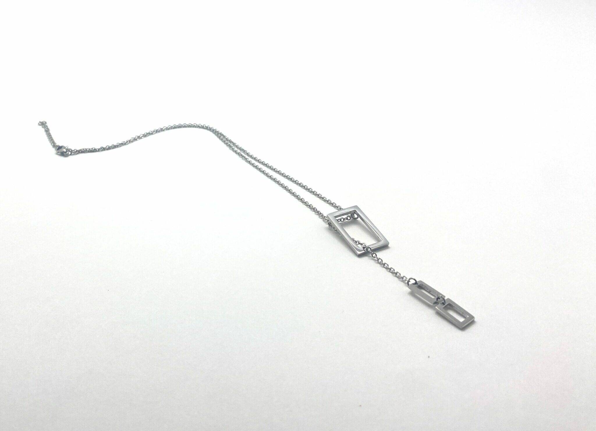 Adjustable minimalist silver necklace from HerlinG Collection