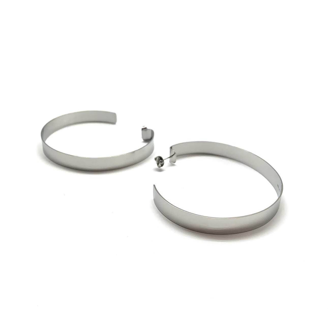 Stainless steel hoop earrings - HerlinG Collection