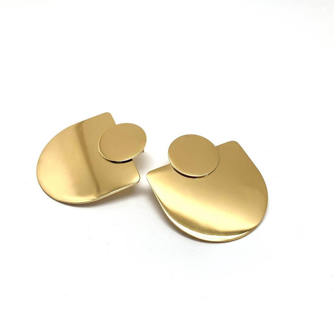 Luna Shield Statement Earrings | HerlinG Collection - Image 3