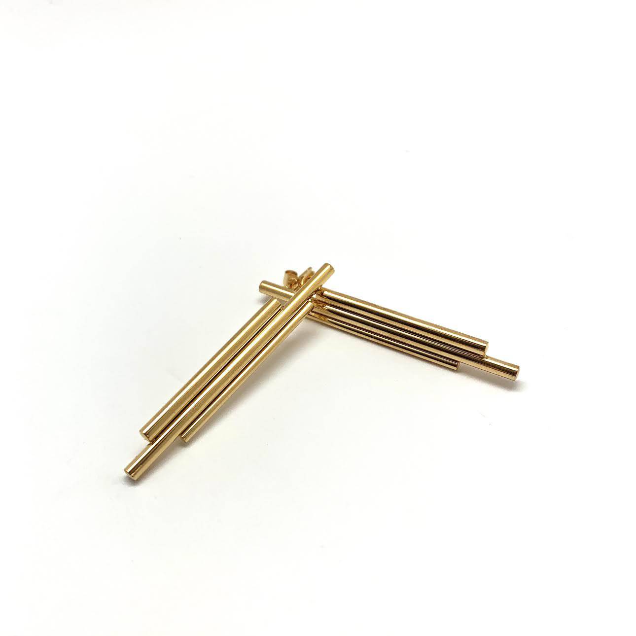 Linear Prism Statement Earrings | HerlinG Collection - Image 4
