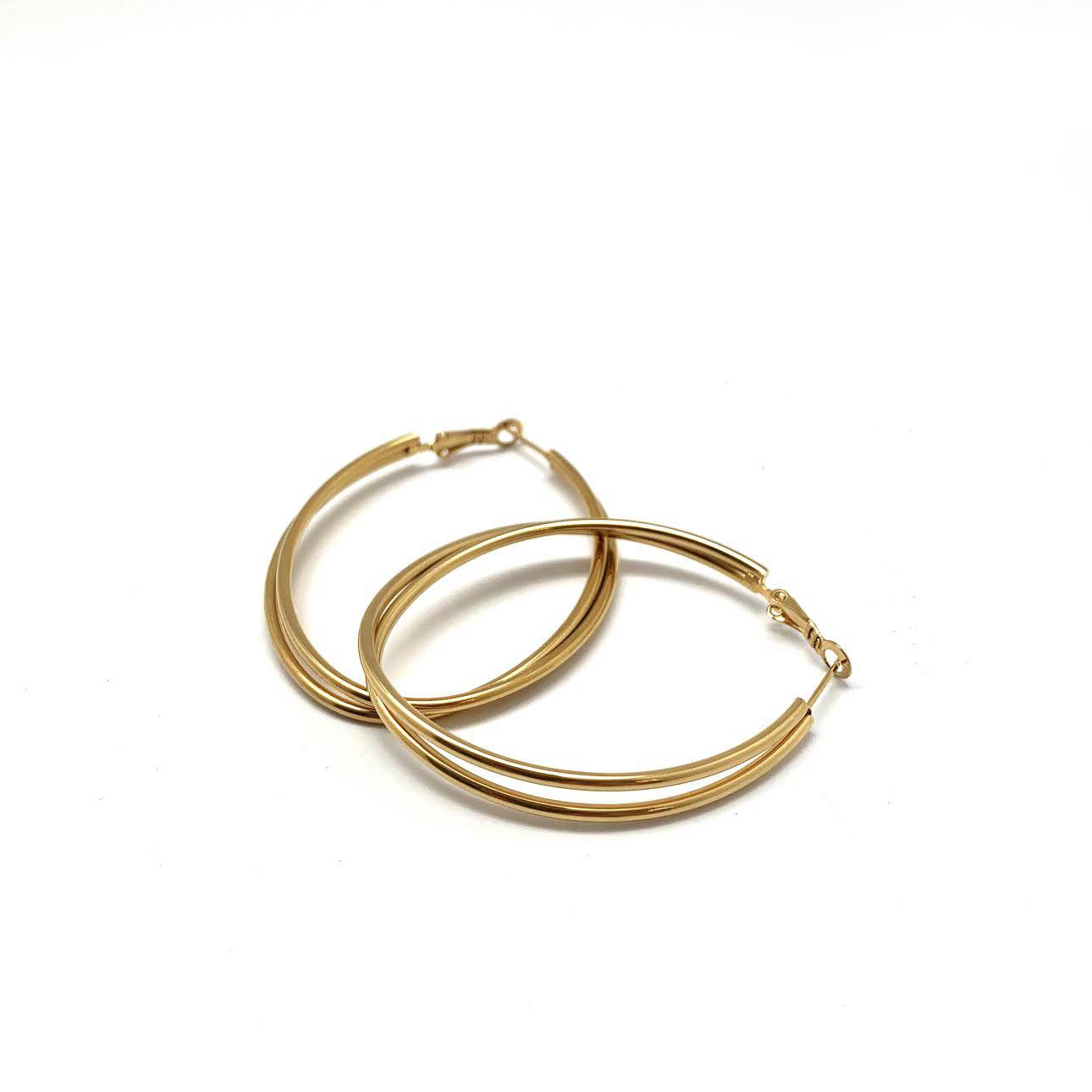 Eclipse Oval Hoop Earrings | HerlinG - Image 7