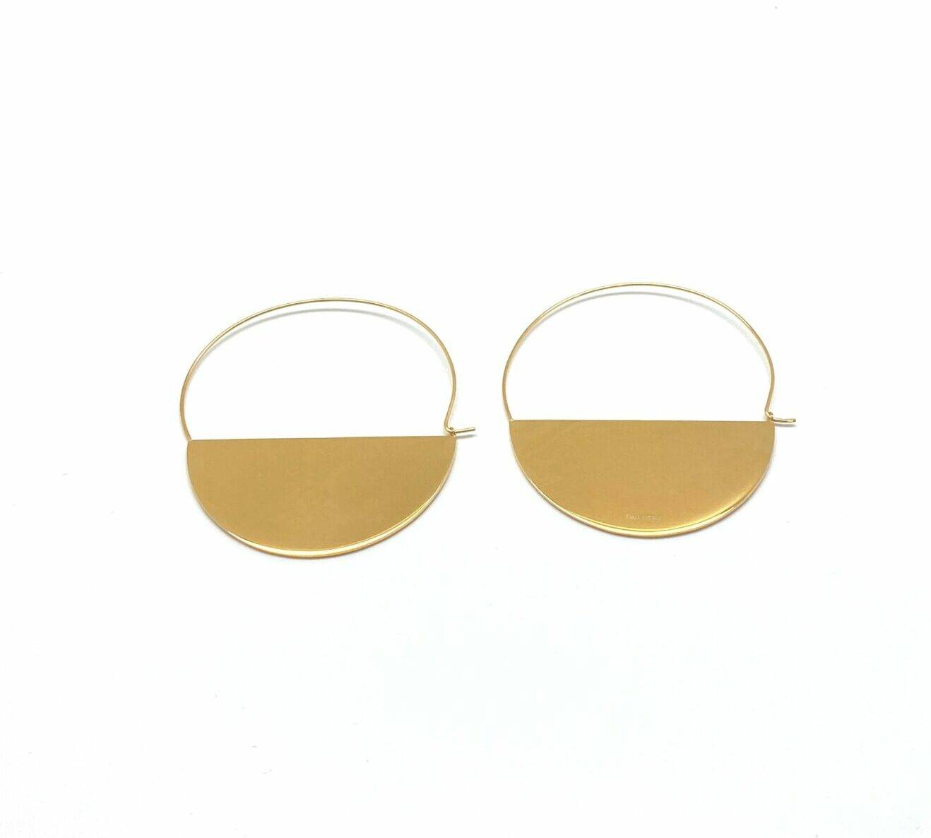 Half moon earrings in electroplasma gold