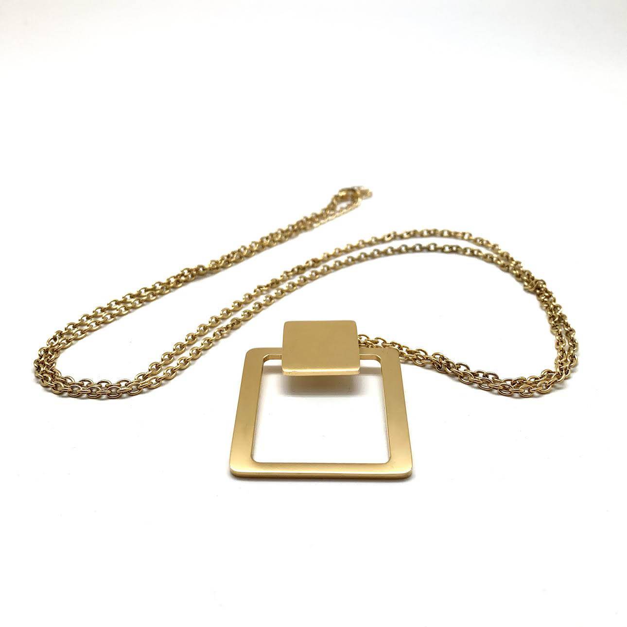 Square Pendant Necklace | HerlinG Collection - Image 9